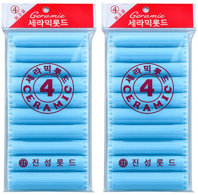 오라이브 진성 셀프파마 세라믹 헤어 롯드 4호, 2개, 하늘