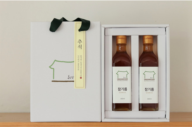 [설날선물세트] 중국산 참기름 통깨 다양한 구성, 4.참통300ml 2병, 1개