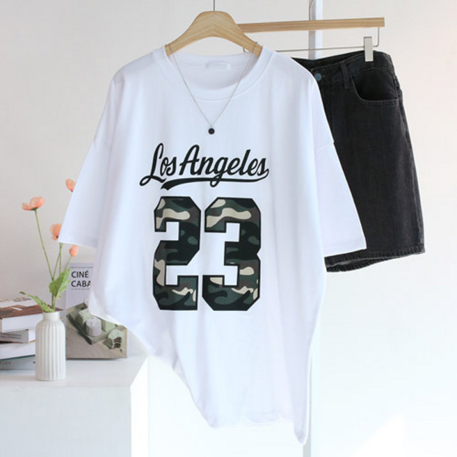 에스제이룩 여성용 젤고박스 오버핏 빅사이즈 반팔티셔츠 국내제작