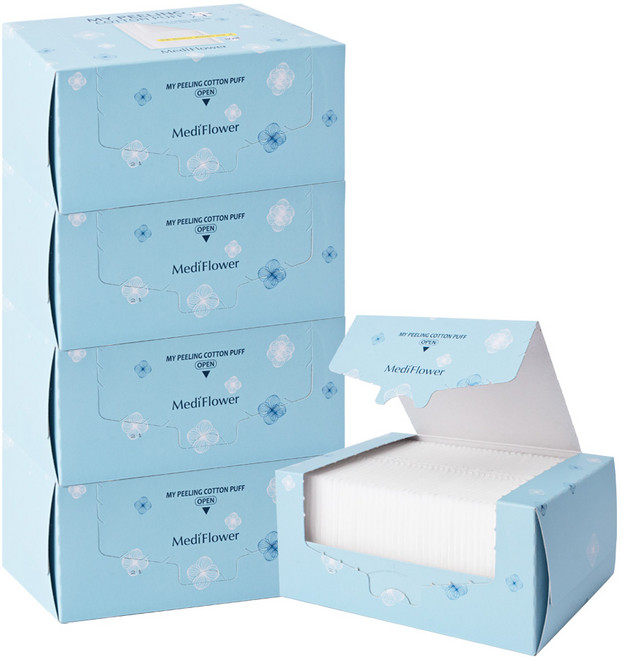 메디플라워 마이 필링 코든 화장솜 80매, 5개, 80매입