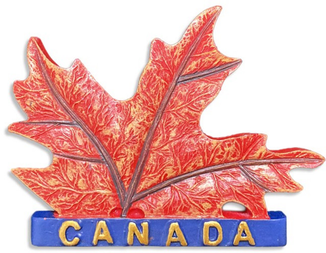 유로고 미국 몰디브 뉴욕 괌 하와이 캐나다 스위스 프라하 영국 런던 마그넷 마그네틱 냉장고자석, 14.캐나다 단풍잎