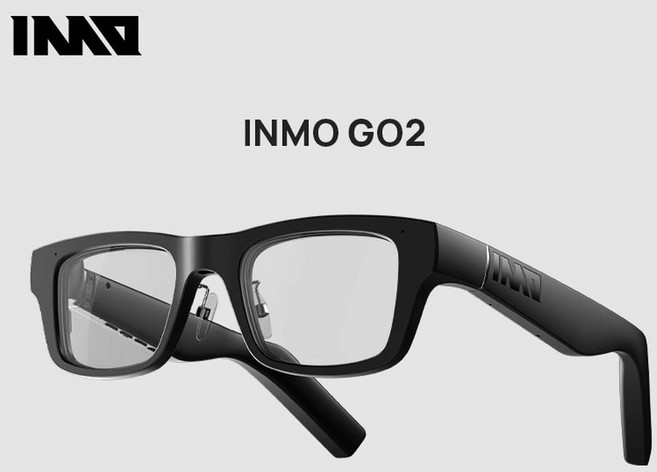 INMO GO2 번역 AR 스마트 안경 실시간 40개 언어 음성 프롬프트 여행용 무선 블루투스, Black, 1개