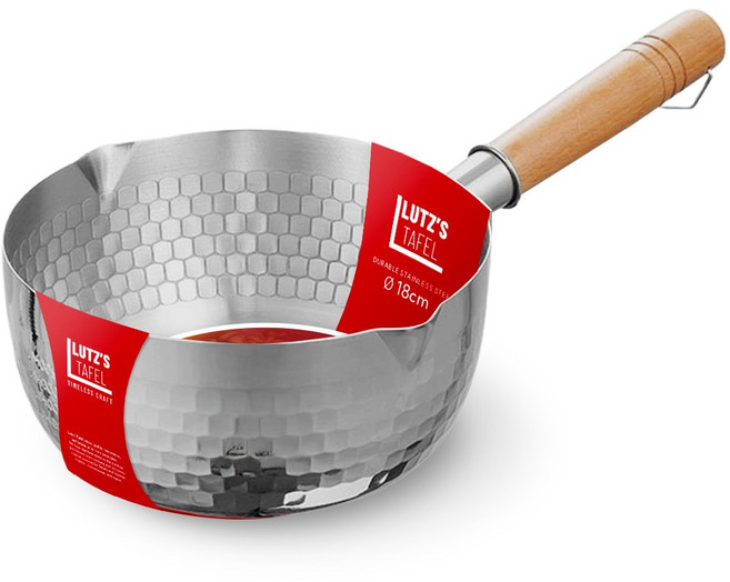 루츠스타펠 IH 인덕션 해머톤 스텐 편수냄비, 1개, 실버, 18cm