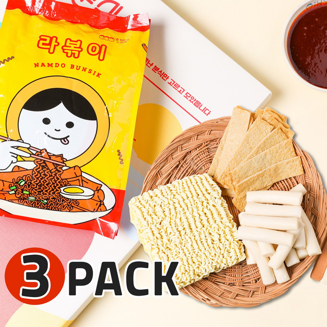 [남도분식] 라볶이 4팩세트, 4개, 606g