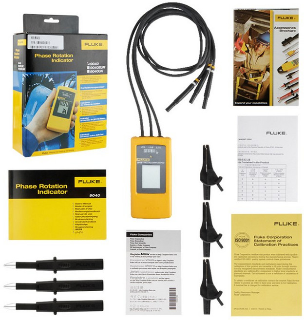 FLUKE 9040 디지털 위상 회전 표시기 테스터 미터 40V-700V F9040, 1개