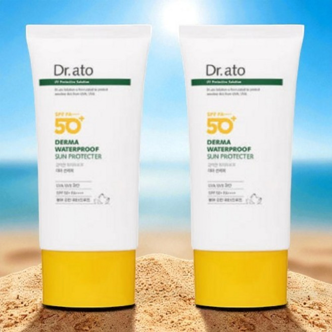 닥터아토 더마 워터프루프 선 프로텍터 SPF50+ PA++++, 2개, 80ml