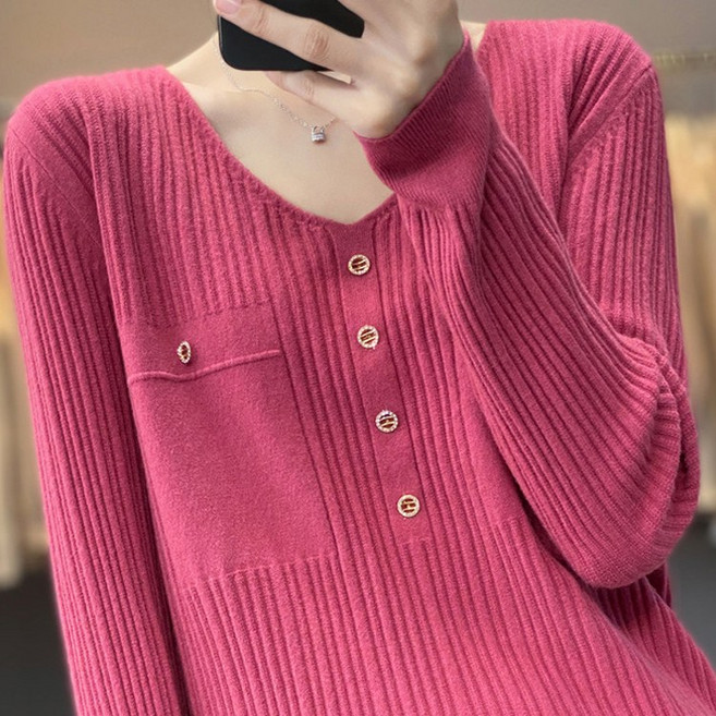 레일라 퓨링스 브이넥 니트 N24FKN080827