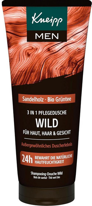 독일 크나이프 Kneipp MEN 3-in-1 Wild Shower Gel 샌달우드 & 녹차 3-in-1 와일드 샤워젤 바디워시, 5개, 200ml