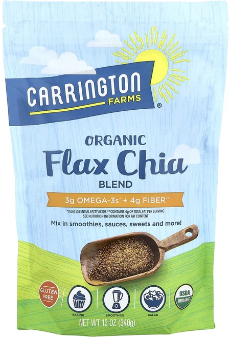 Carrington Farms 유기농 아마 치아 혼합물 340g(12oz), CarringtonFarms유기농아마치아혼합물340g1, 340g, 1개 - 쿠팡