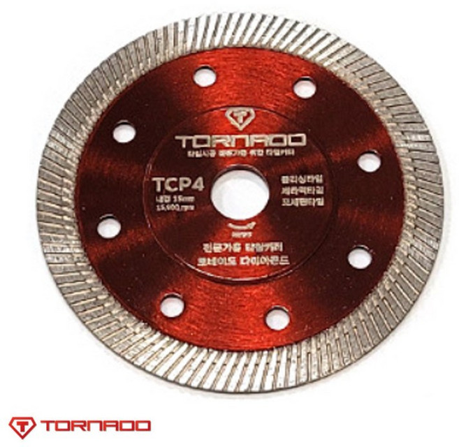 토네이도 4인치 타일날 TCP4 그라인더날 타일커터 다이아몬드, 1개