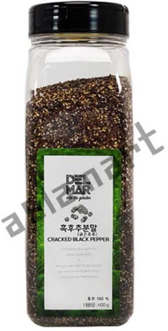 흑후추 흑후추분태 가루 black pepper 블랙페퍼 크러쉬드, 1개, 400g