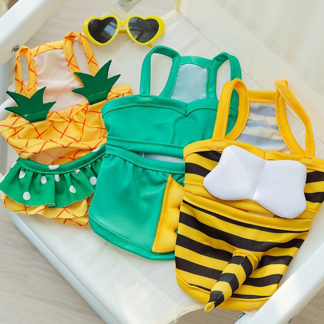 퐁펫 강아지 수영복 Pet921, 파인애플, 1개