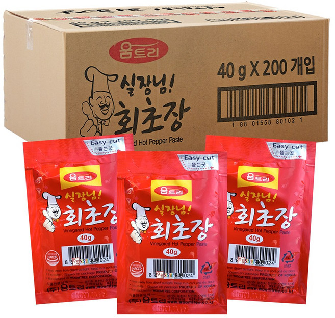움트리 실장님 회초장, 40g, 200개
