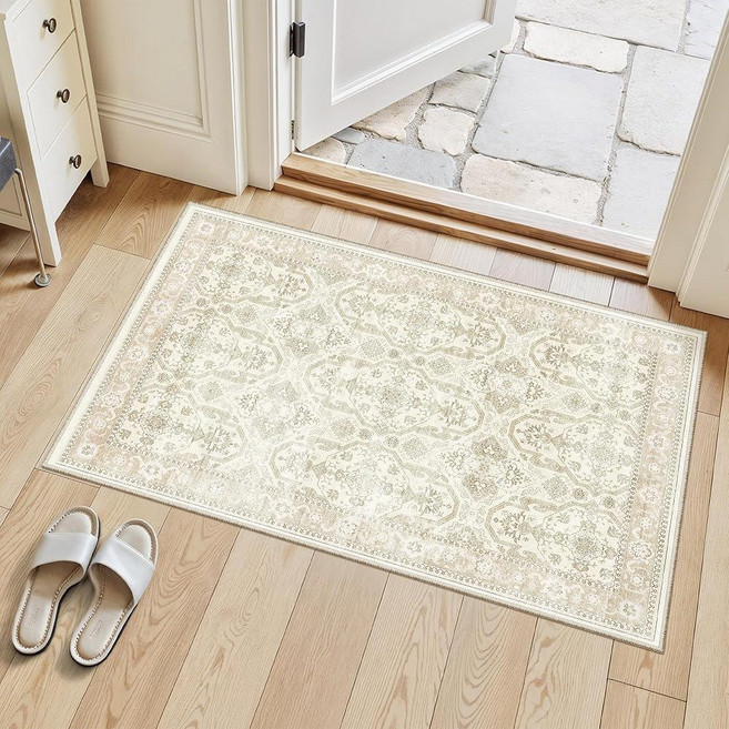 Soalmost 2x3 WASH 워시able Rugs for Kitchen Floor Entryway Powder Room Small Area Rug NON 온-Slip