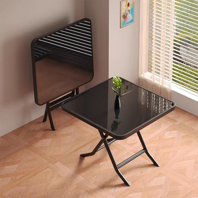 실버미어 야외 접이식 600 아웃도어 테이블, 블랙(사각형)