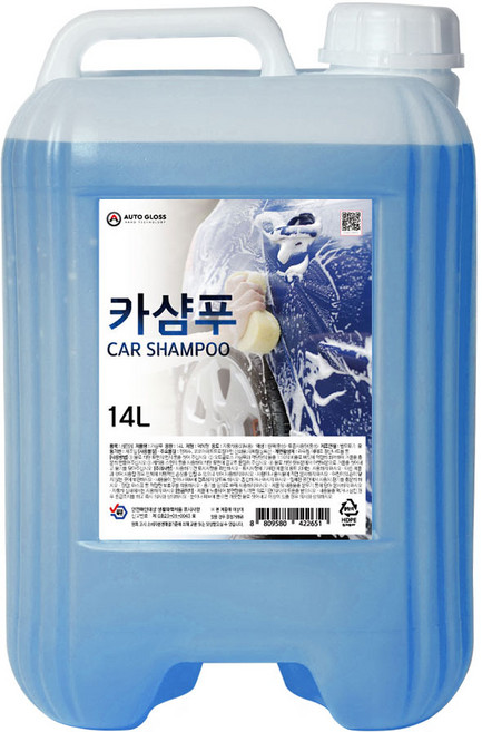 오토글로스 대용량 고농축 중성 카샴푸 세차샴푸, 14L, 1개