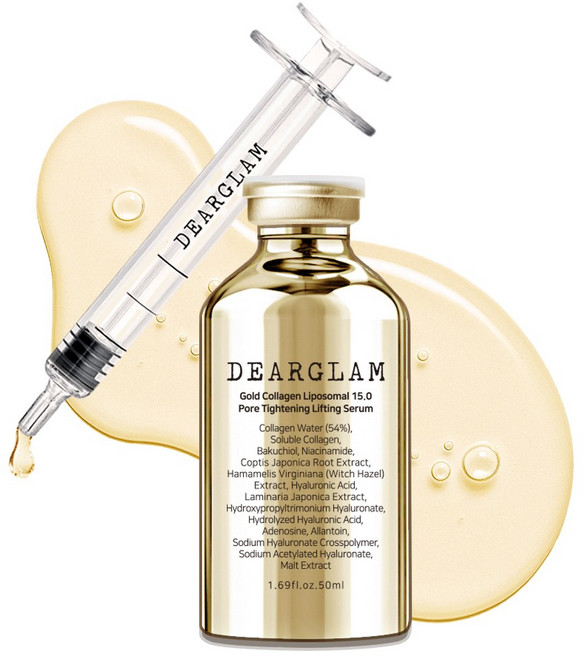 디어글램 골드 콜라겐 15.0 주름 다리미 탄력 세럼, 2개, 50ml