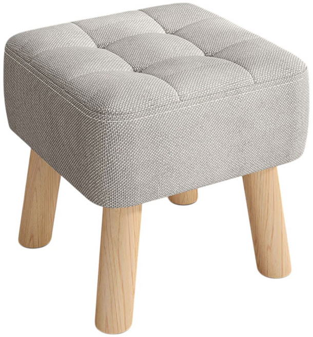 아이위크 북유럽풍 심플 미니 풋 사각 스툴 보조 의자 쇼파 발받침, 그레이