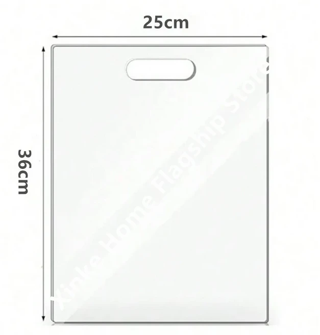 아크릴 도마 두께 투명 과일 및 야채 앤빌 보드 가정용 미끄럼 방지 곰팡이, 02 25x36cm