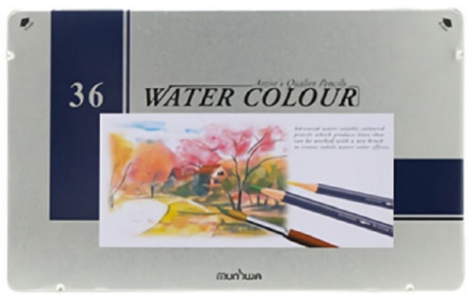 문화 문화 넥스프로 색연필 수채 36색 세트, 단품