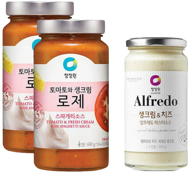 청정원 파스타소스 로제 600g 2개 + 명란크림 350g 1개