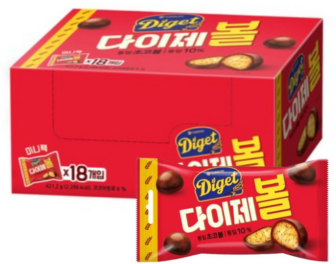 오리온 다이제볼, 421.2g, 1세트