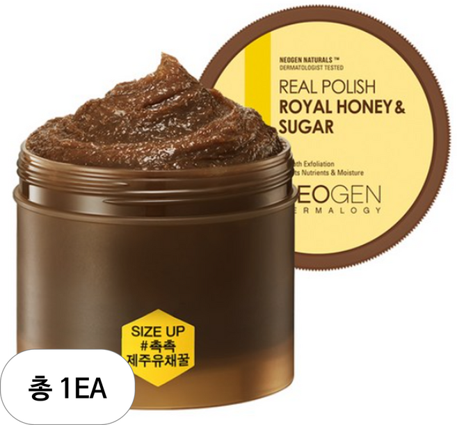 네오젠더마로지 리얼 폴리쉬 로얄 허니앤슈가 페이스 스크럽, 210g, 1개