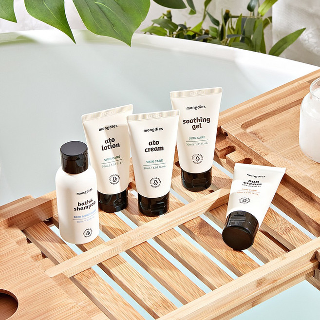 몽디에스 아기유아 스킨케어 5종 트래블키트(스페셜 메쉬 파우치 증정), 2개