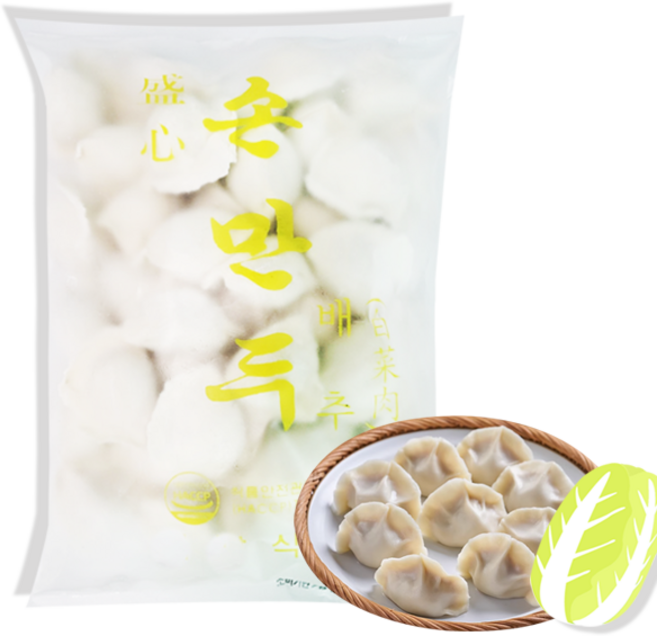 홍홍 중국식품 중국 성심 배추고기 손만두 배추만두 바이차이 성심손만두 중국물만두 중국만두 중국 만두, 600g, 1개