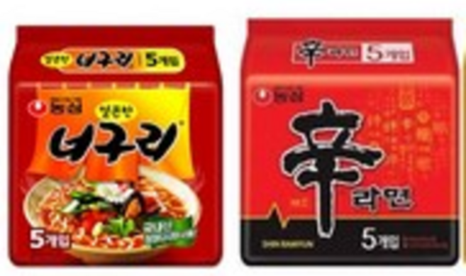 봉지)농심너구리얼큰한맛 5개 + 봉지)농심신라면 5개, 10개
