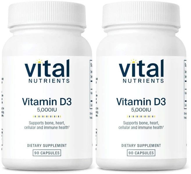 비타민D3 바이탈 뉴트리션 Vital Nutrients 5 000IU 90캡슐 2통, 2개, 90정 - 쿠팡