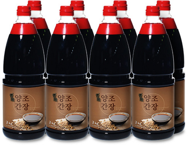 청비 양조간장 (2kg/8병), 8개, 2kg