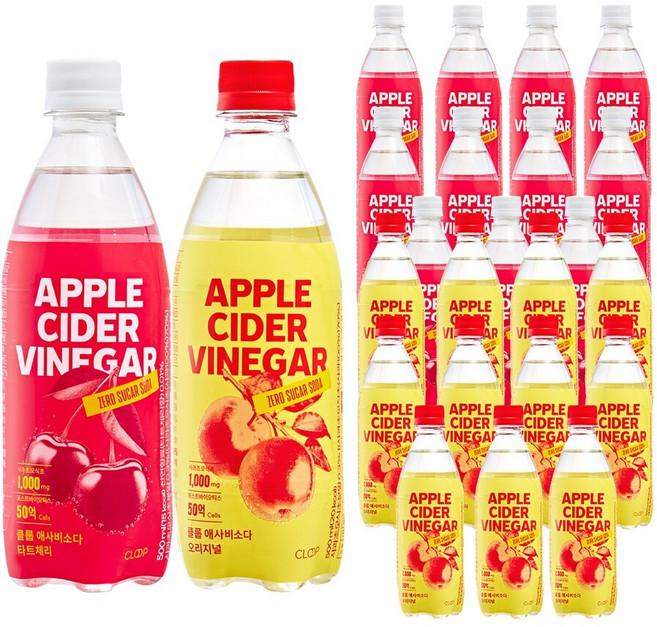 클룹 애사비소다 500ml 24입 혼합구성 (오리지널 + 타트체리)