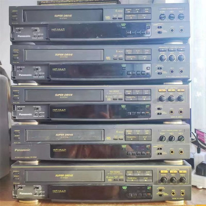 빈티지 파나소닉 VCR 플레이어 다양한 모델 비디오테이프 레트로 비디오 재생 기계, HD100/HD95 듀얼 사운드 채널