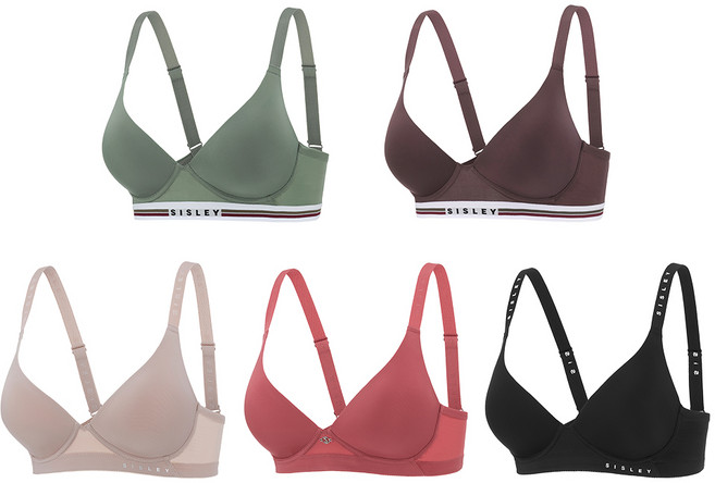 시슬리 노와이어 시그니처 몰드 브라 5종 세트 (기본형+밴드형)