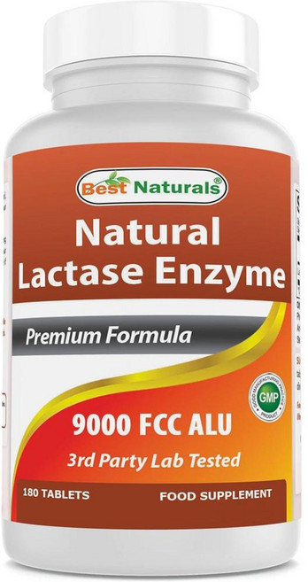 베스트 내추럴스 락토오스 락타아제 효소 9000 FCC ALU, 1개, 180정