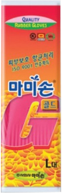 [마미손] 고무장갑 주름밴드 대, 핑크, 대(L), 2개