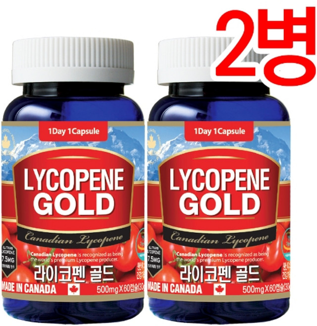 통라이프-라이코펜 골드(토마토추출물100%)-2개월-2병, 60정, 2개