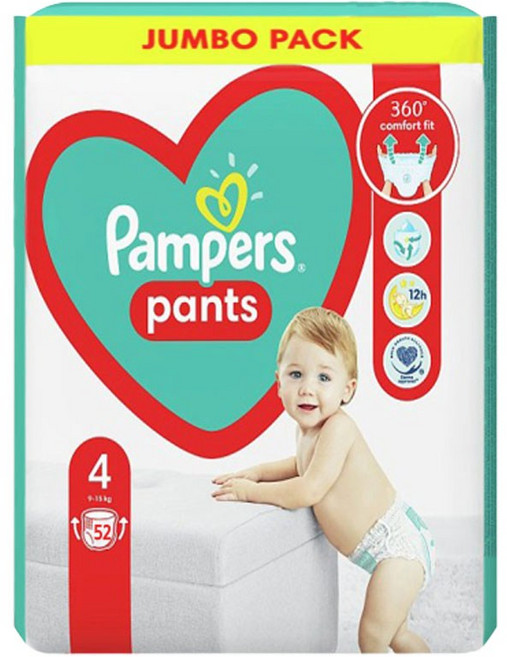 데코마당 유로 베이비드라이 팬티형 기저귀 pampers 바우처, 104매, 4단계