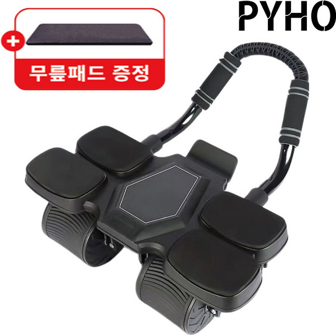 PYHO 슬라이드 리바운딩 슬라이드 뱃살 홈트롤러 기립근 코어 전신 운동기구 AB 슬라이드, HT-1, 블랙