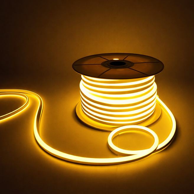 선세이브 [부속품 포함] LED 네온플렉스 50M 7W 단면형 AC, 1개, 네온플렉스 전구색