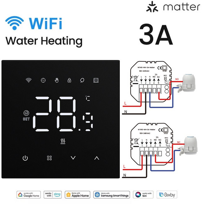 ATTO MATTER 스마트 조절기 WATER ALEXA 온도 WIFI SMARTTHIN, Matter Water Heat B