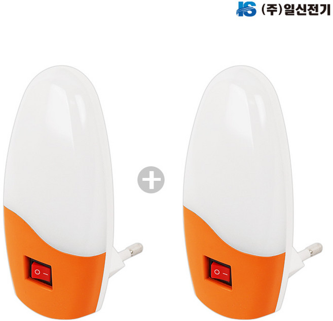 일신 LED 무드라이트 2W 주광색 취침등 수유등 1＋1