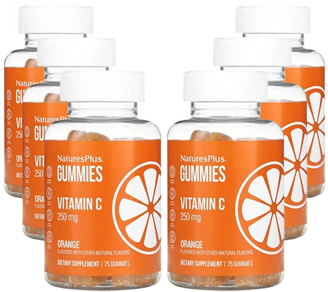 네이쳐스플러스 비타민C 구미젤리 오렌지 맛 125mg 75개, 6개 - 쿠팡