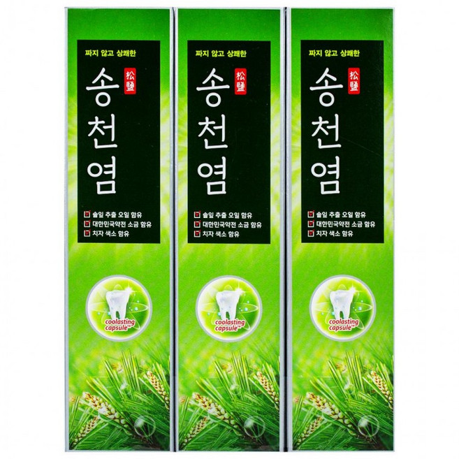 메디안 메디안 송천염 치약 120g x 3개입, 1개