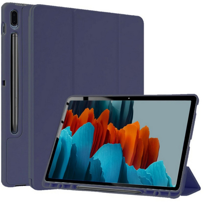 갤럭시탭S7 S7플러스 호환 S펜수납 북커버 케이스 SM-T870 T870N T875 T875N T970 T970N T975 T975N T976 T976N, 스마트케이스(곤색), 1개, 갤럭시탭S7 11 펜수납