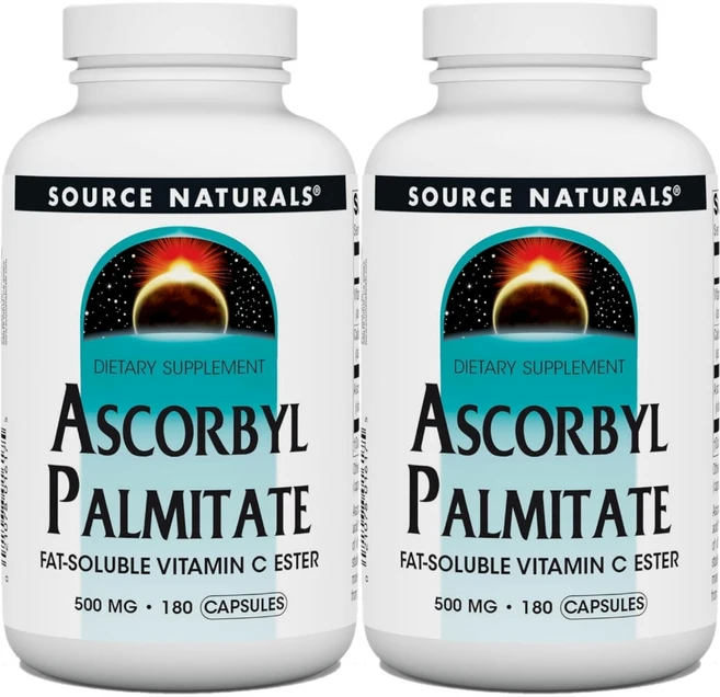 Source Naturals 소스내추럴스 아스코빌 팔미테이트 500mg 캡슐, 2개, 180정, 180정 - 쿠팡