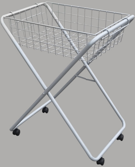 [매대인] X소형바구니 진회색 철망 바구니 매대 진열대 마트 옷가게 수납 행사 상품 판매 HS-178