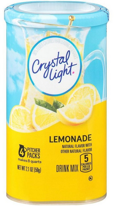 Crystal Light 크리스탈라이트 레모네이드 파우더 피쳐팩 4포 138599, 355ml, 355ml