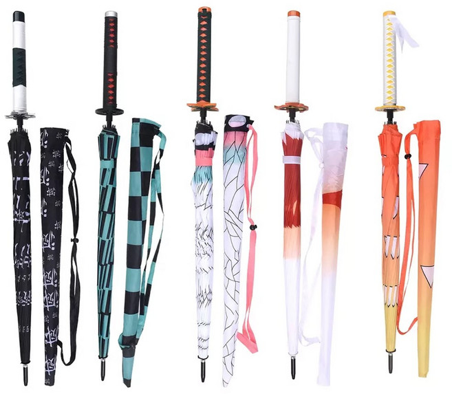 씨플 귀멸의 칼날 일륜도 애니메이션 만화 캐릭터 자동 장우산